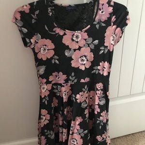 Aero Black Flower Dress